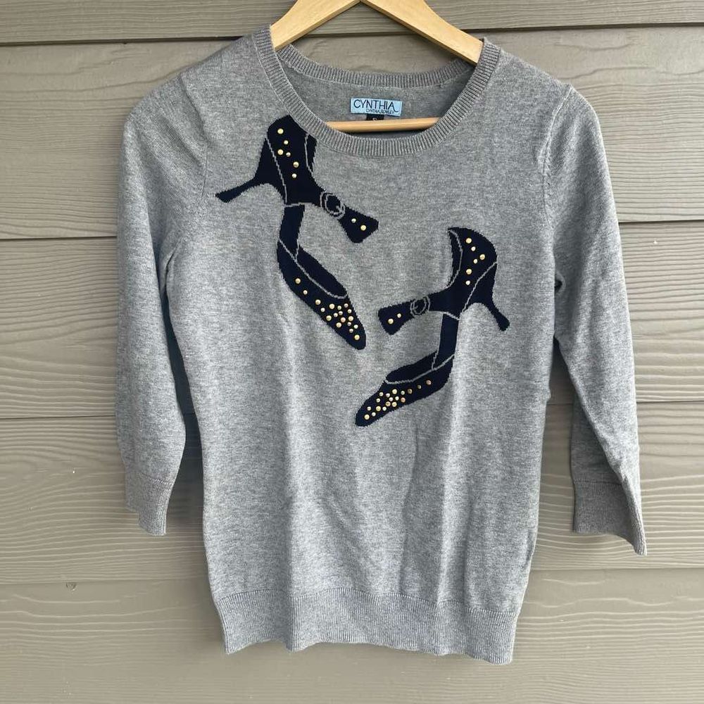 Cynthia Rowley Anthropologie studded heel sweater